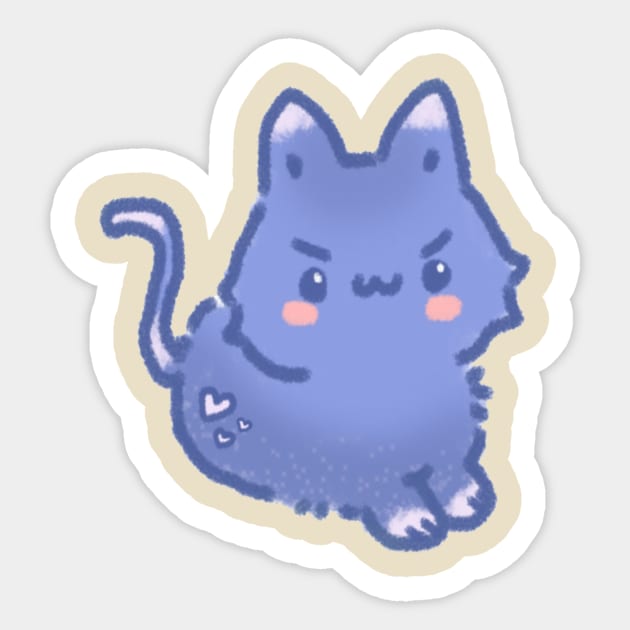 blue cat Sticker by Store Linux8888